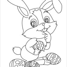 220x220 Cute Easter Bunny Coloring Pages