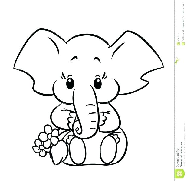 618x597 Elephants Coloring Pages Best Cute Baby Elephant Coloring Pages