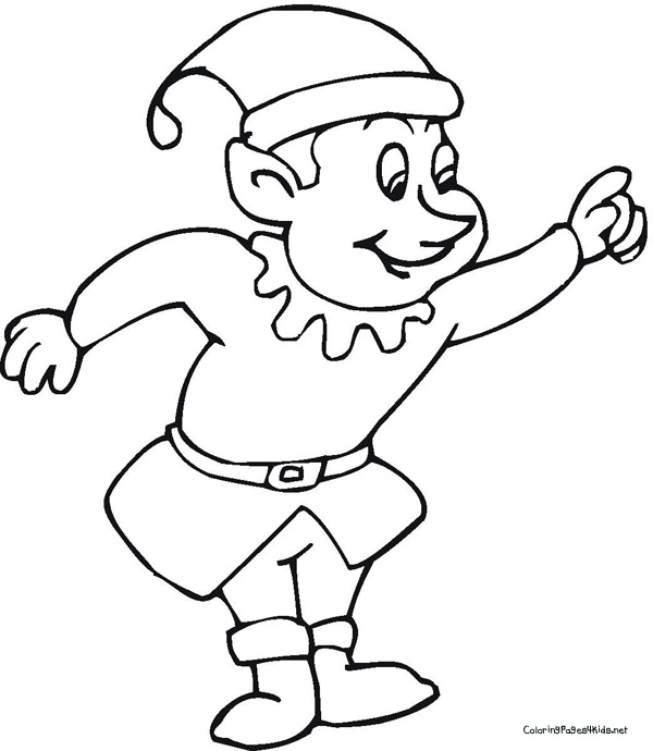 600x690 Elf Coloring Pages