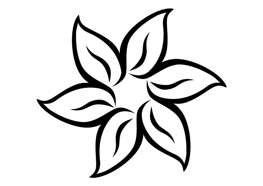 875x620 Simple Flower Coloring Pages