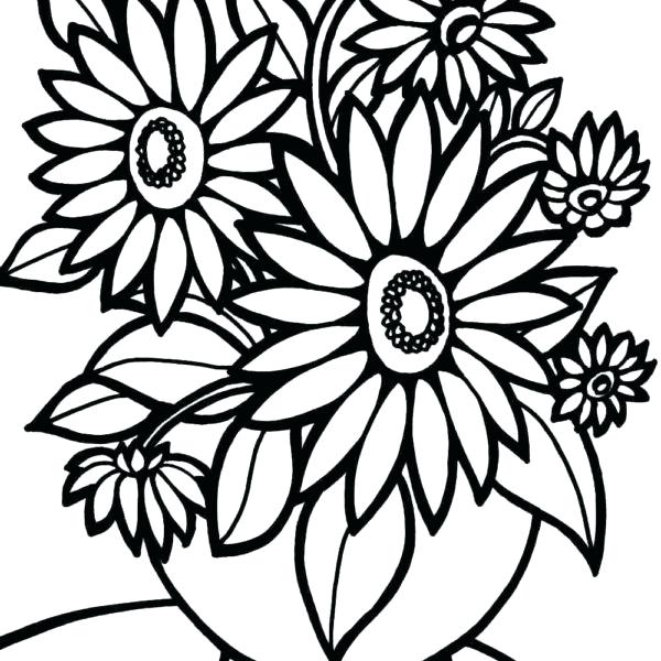 600x600 Astonishing Cute Printable Flower Coloring Pages Inside Cute