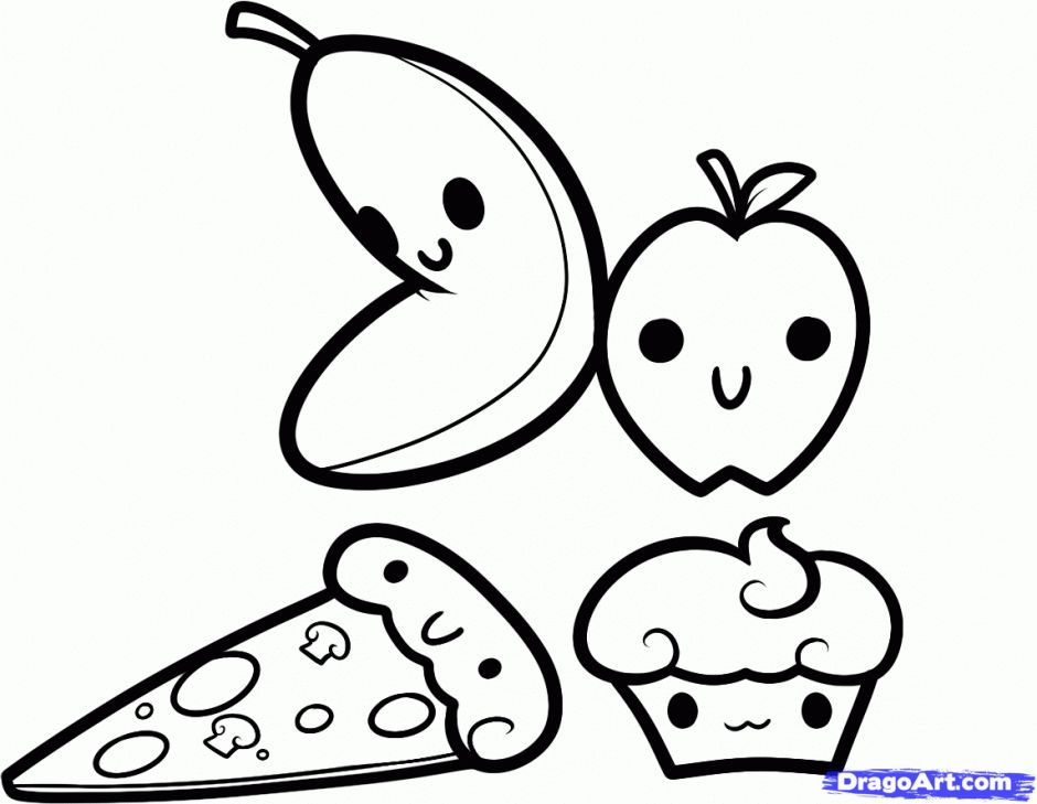 940x729 Cute Food Coloring Pages 7
