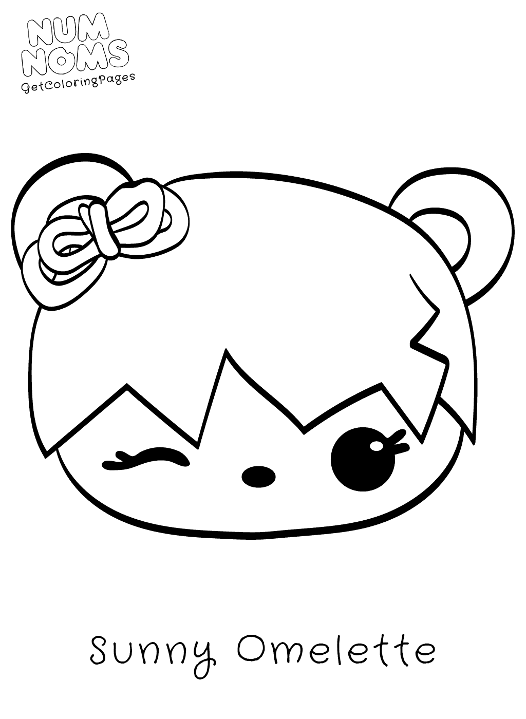 1024x1400 Cute Foods Coloring Page Sunny Omelette Numnoms