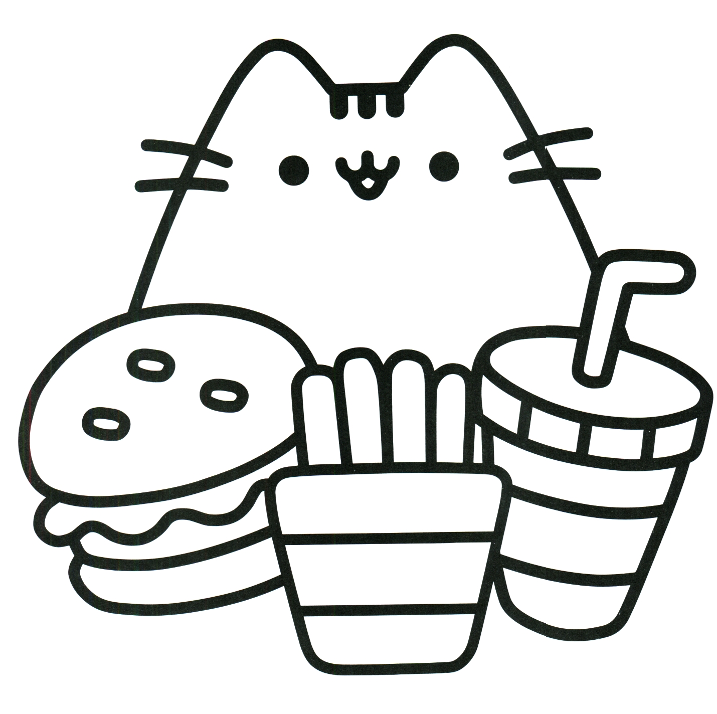 1430x1424 New Pusheen Coloring Book Pusheen Pusheen The Cat Free Coloring