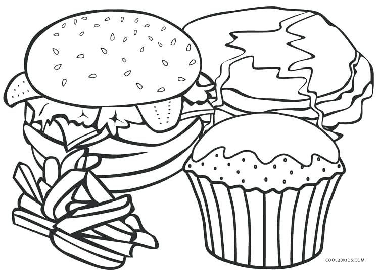 750x536 Coloring Pages Food Fast Food Coloring Pages Colouring Pages