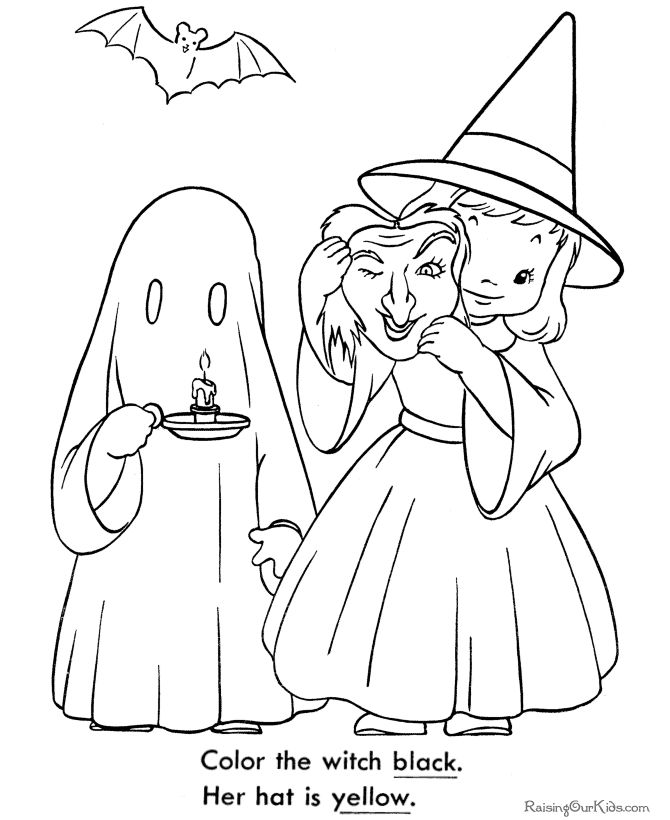 Cute Ghost Coloring Pages