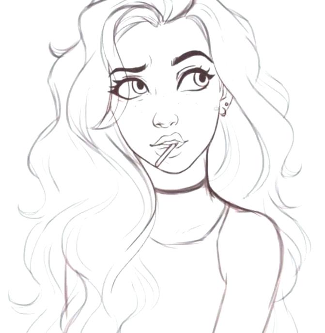 671x687 Cute Girl Coloring Pages Coloring Book Little Girl Pages Printable