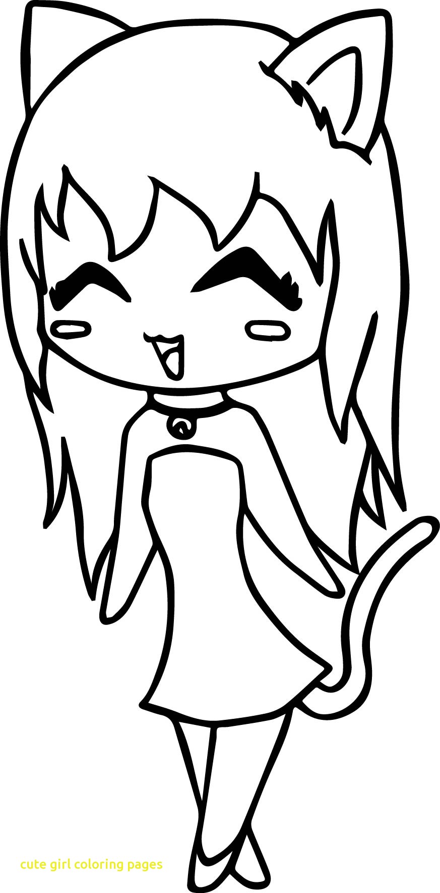 873x1769 Cute Girl Coloring Pages With Book Anime