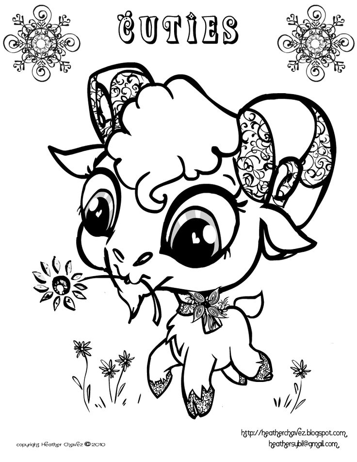 Cute Goat Coloring Pages
