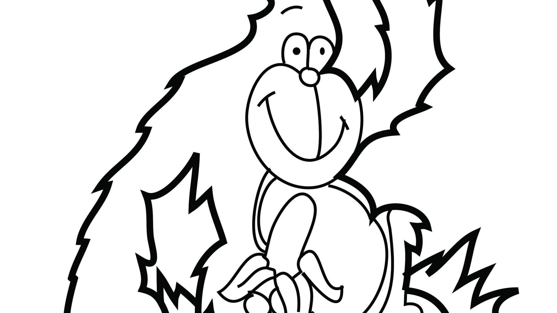 1920x1080 Cute Baby Gorilla Coloring Pages Free Realistic Family Page