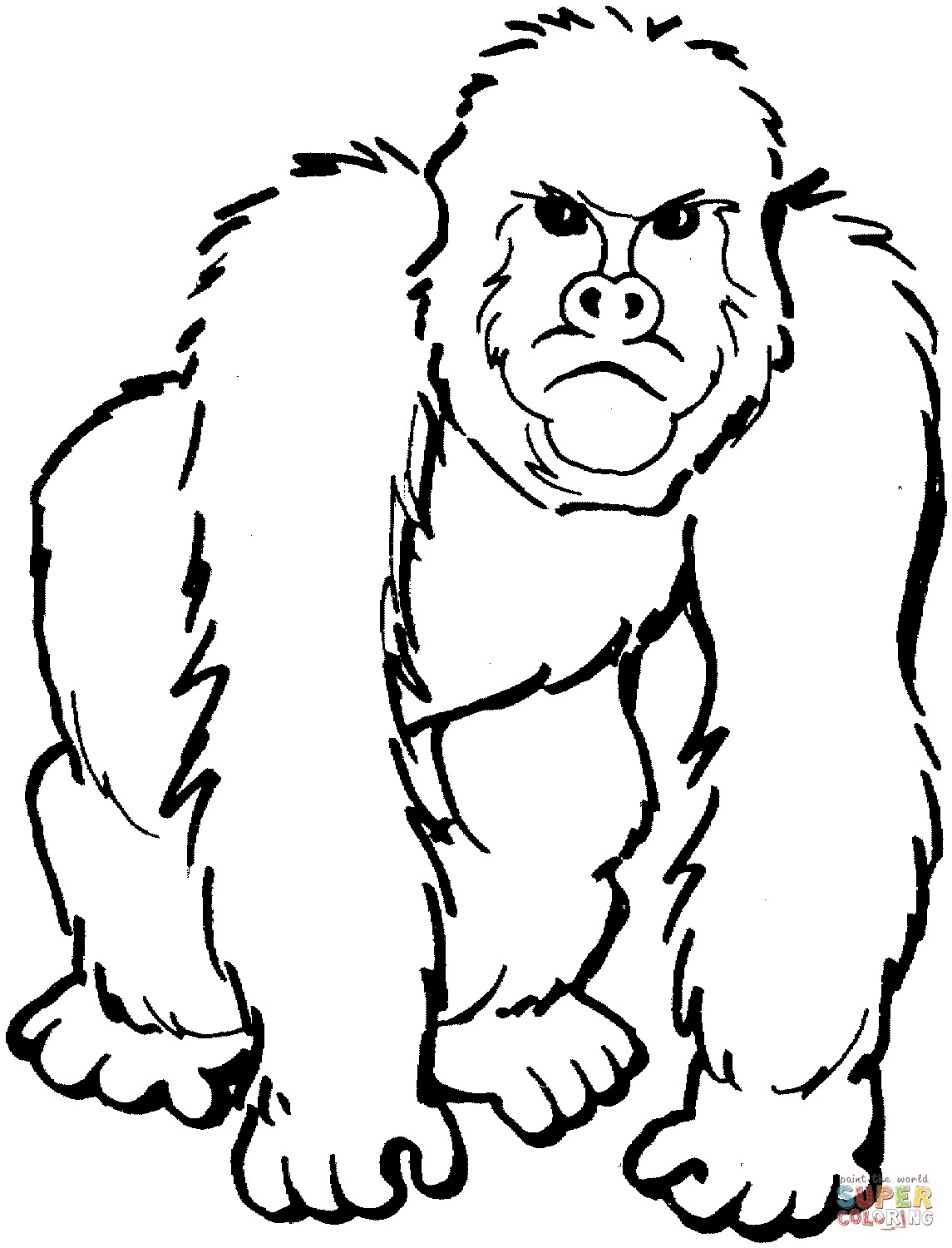 1145x1500 Cute Gorilla Coloring Pages New Unique Funny Gorilla Coloring