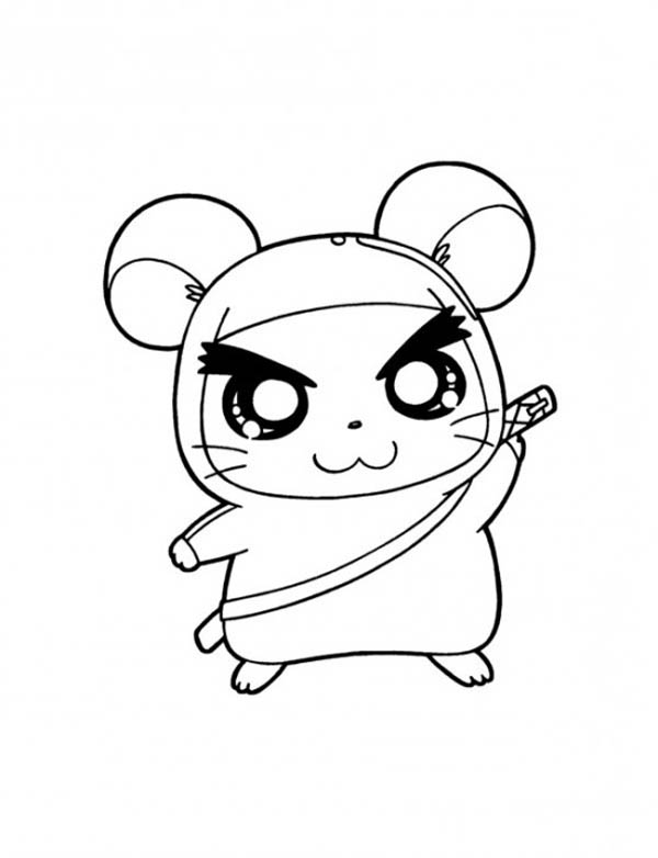 600x782 Hamtaro In Guinea Pig Coloring Page Color Luna