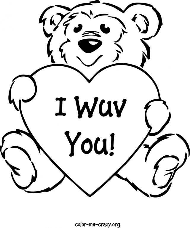 641x770 Cute Teddy Bear Coloring Pages