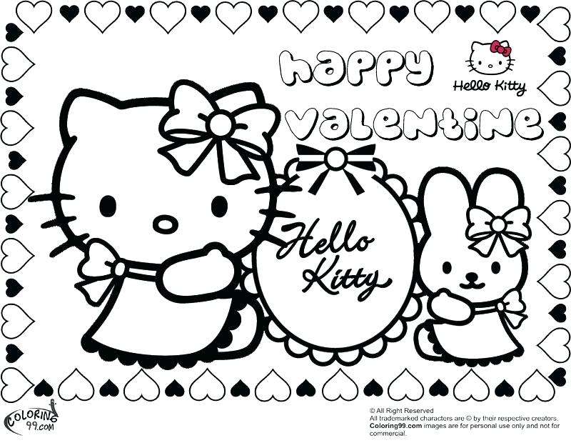 800x620 Cute Hello Kitty Coloring Pages Valentines Color Page Cute Hello