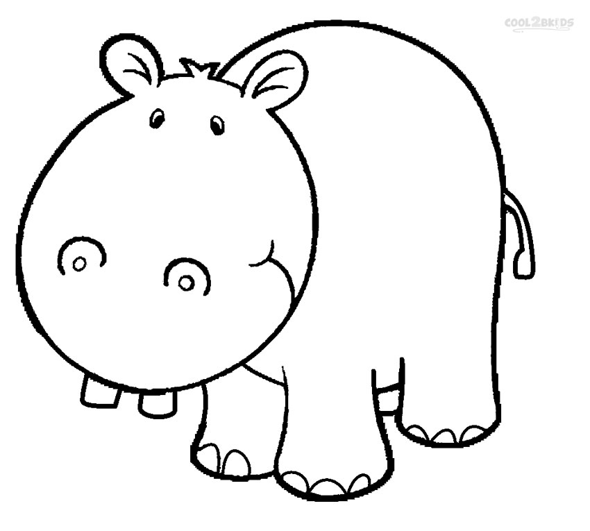 850x765 Cute Baby Hippo Coloring Pages