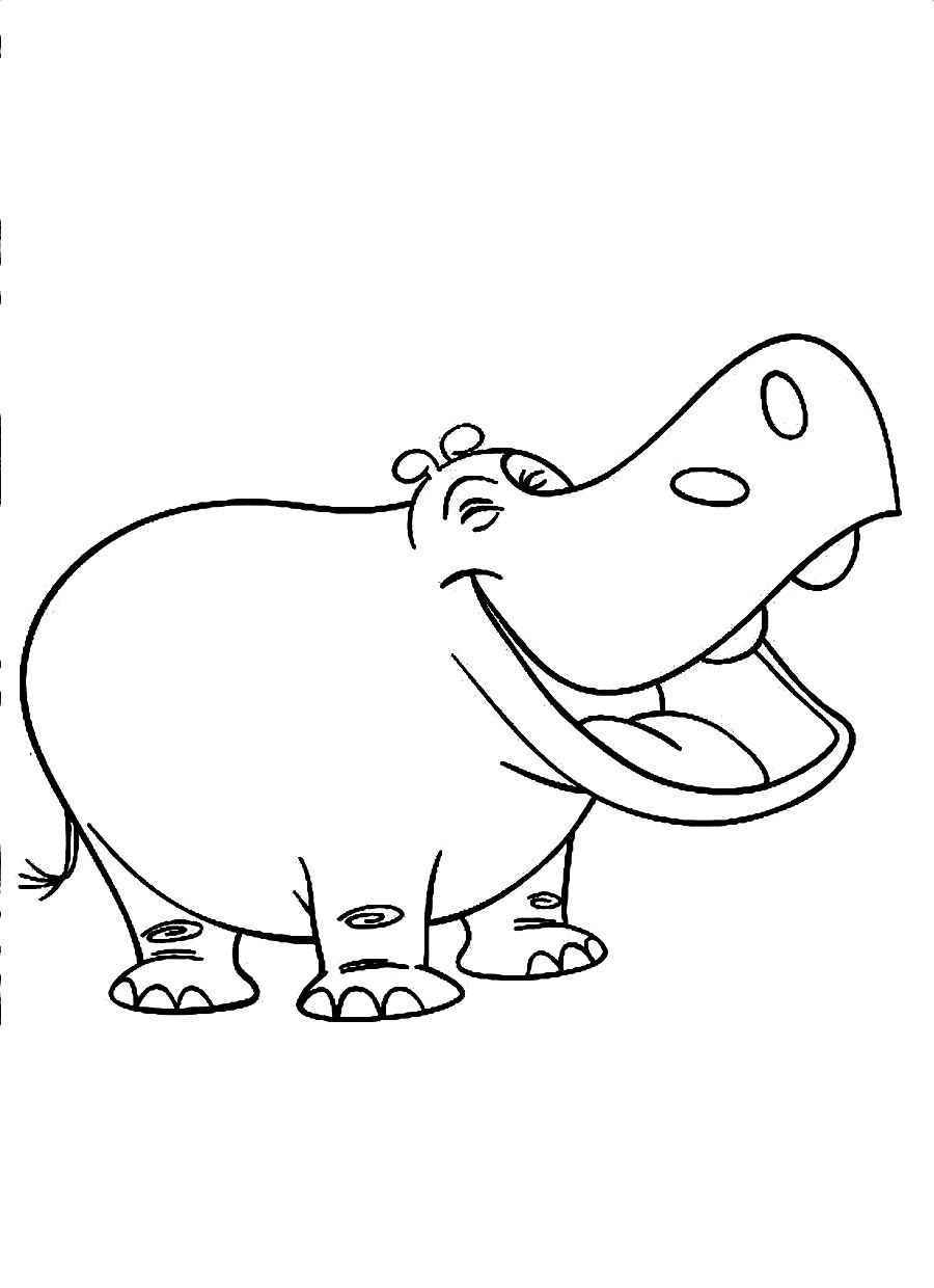 900x1240 Cute Free Printable Hippo Coloring Pages For Kids