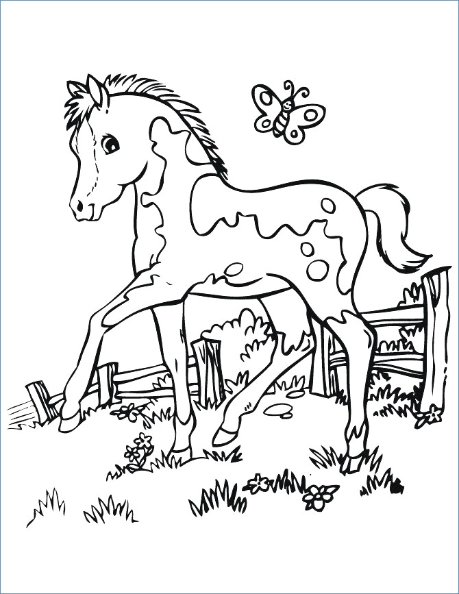 670x867 Cute Horse Coloring Page