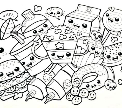 470x416 Kawaii Coloring Pages Top Coloring Pages Wallpaper Kawaii Fruit