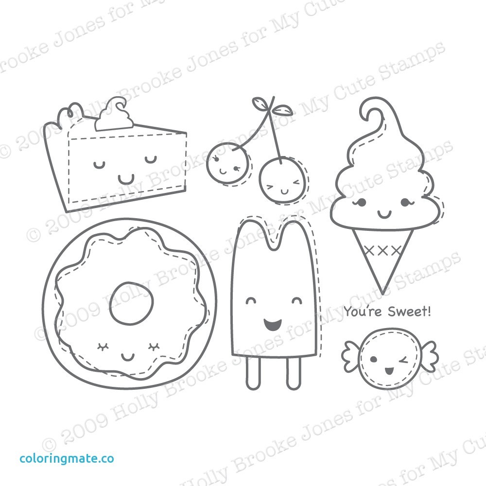 Cute Kawaii Food Coloring Pages
