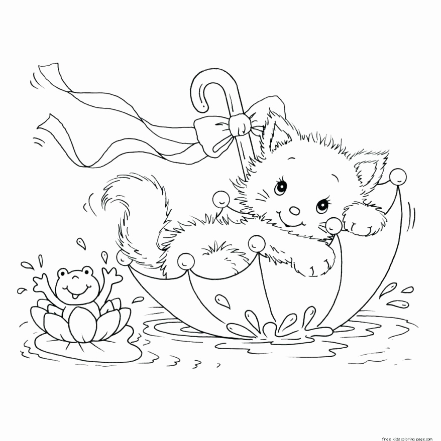 878x879 Cute Kitten Coloring Pages Pictures Coloring Page Kitten Cute