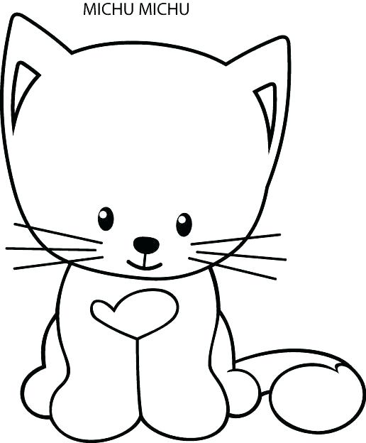 516x624 Cute Kitten Cat Coloring Pages Awesome Kitten Coloring Pages Kids