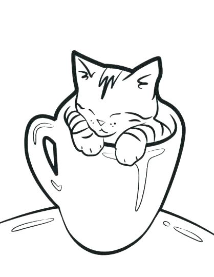 418x540 Cute Kitty Coloring Pages 6