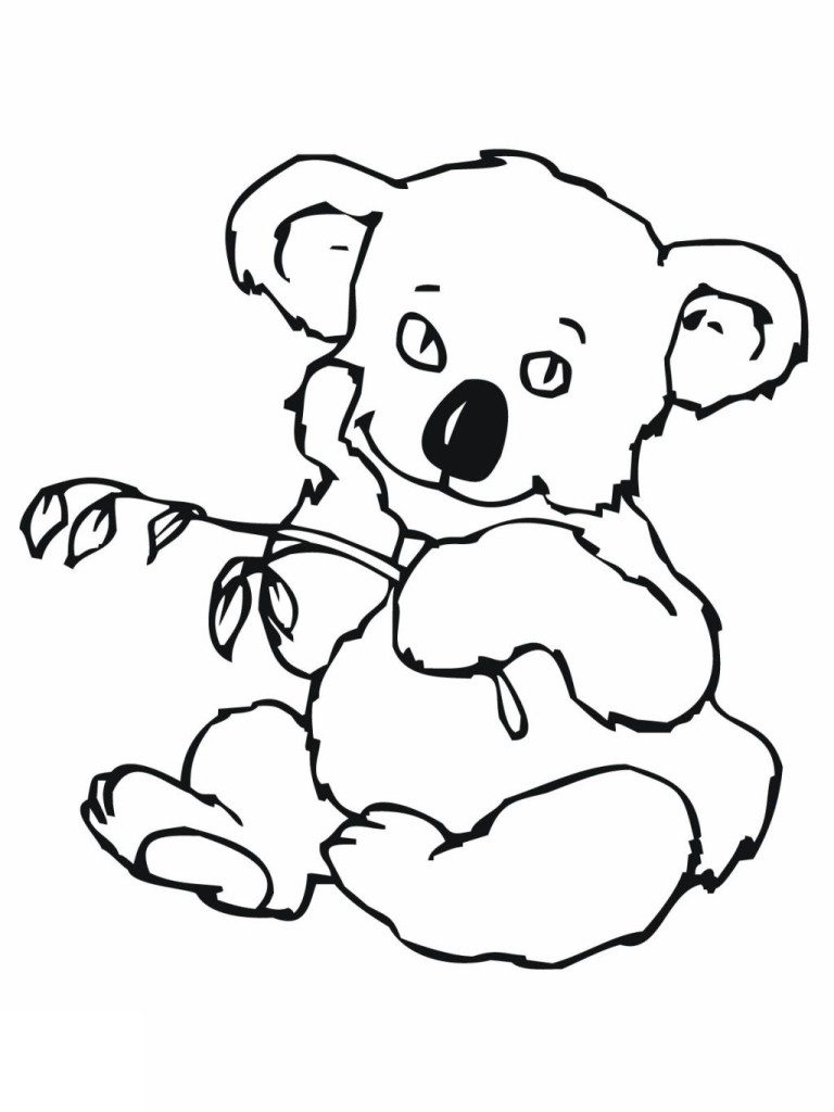 768x1024 Gigantic Koala Coloring Pages Baby Cute 768x10