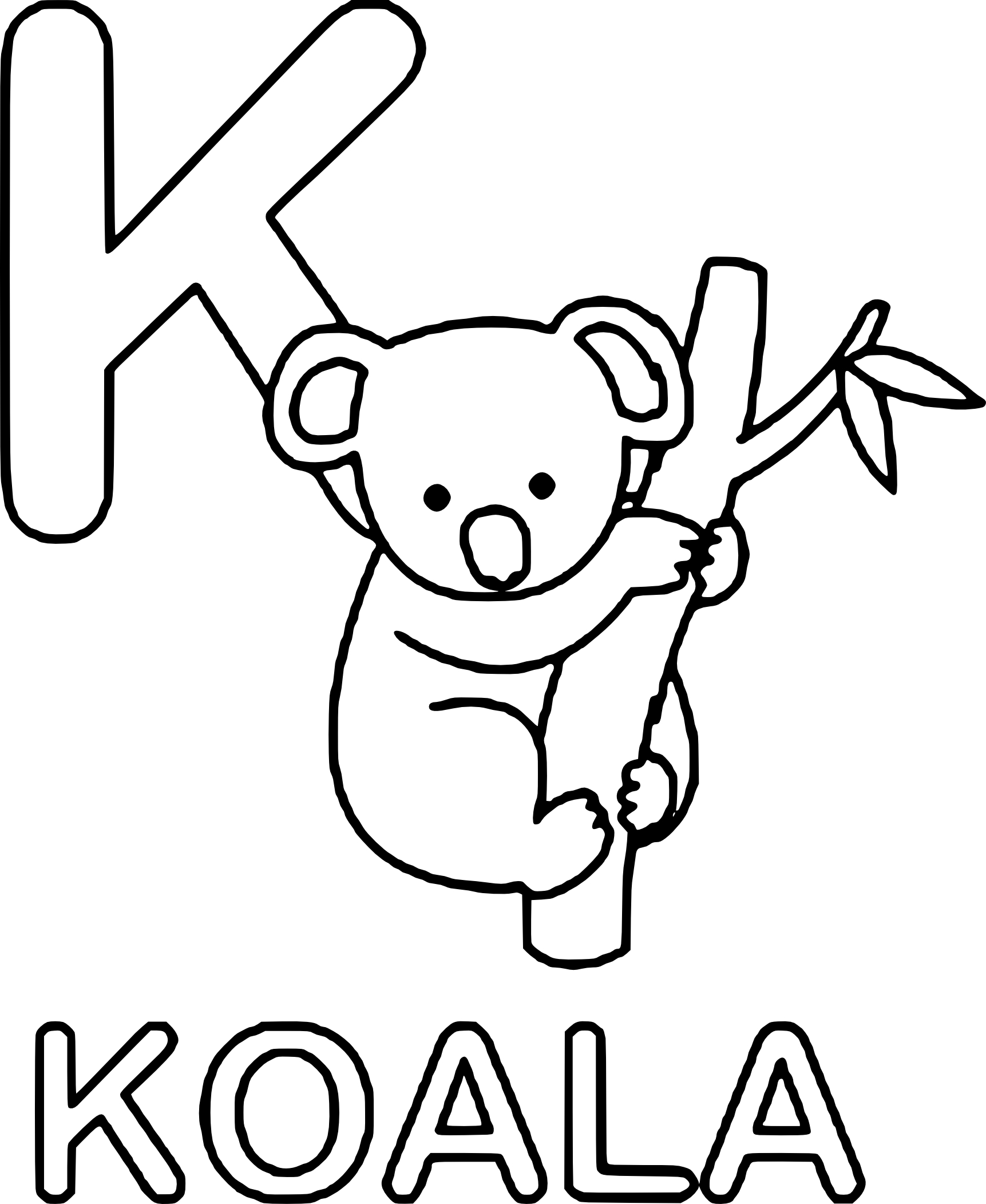 1723x2103 Inspiration Animal Cute Koala Coloring Pages Womanmate