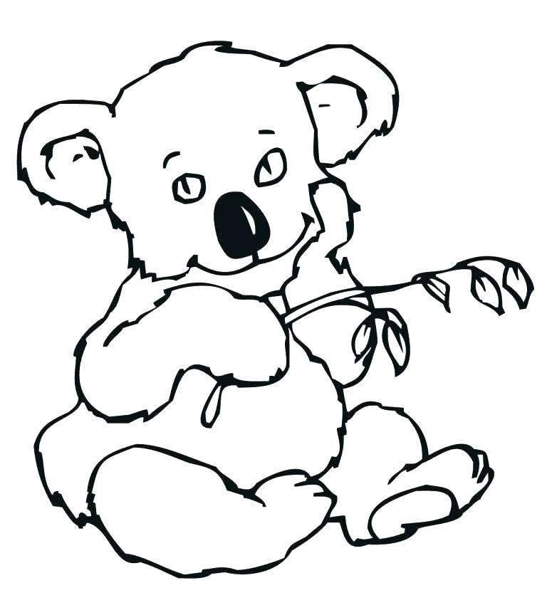 768x864 Cute Koala Bear Coloring Page Color Koala Bear Coloring Pages Cute