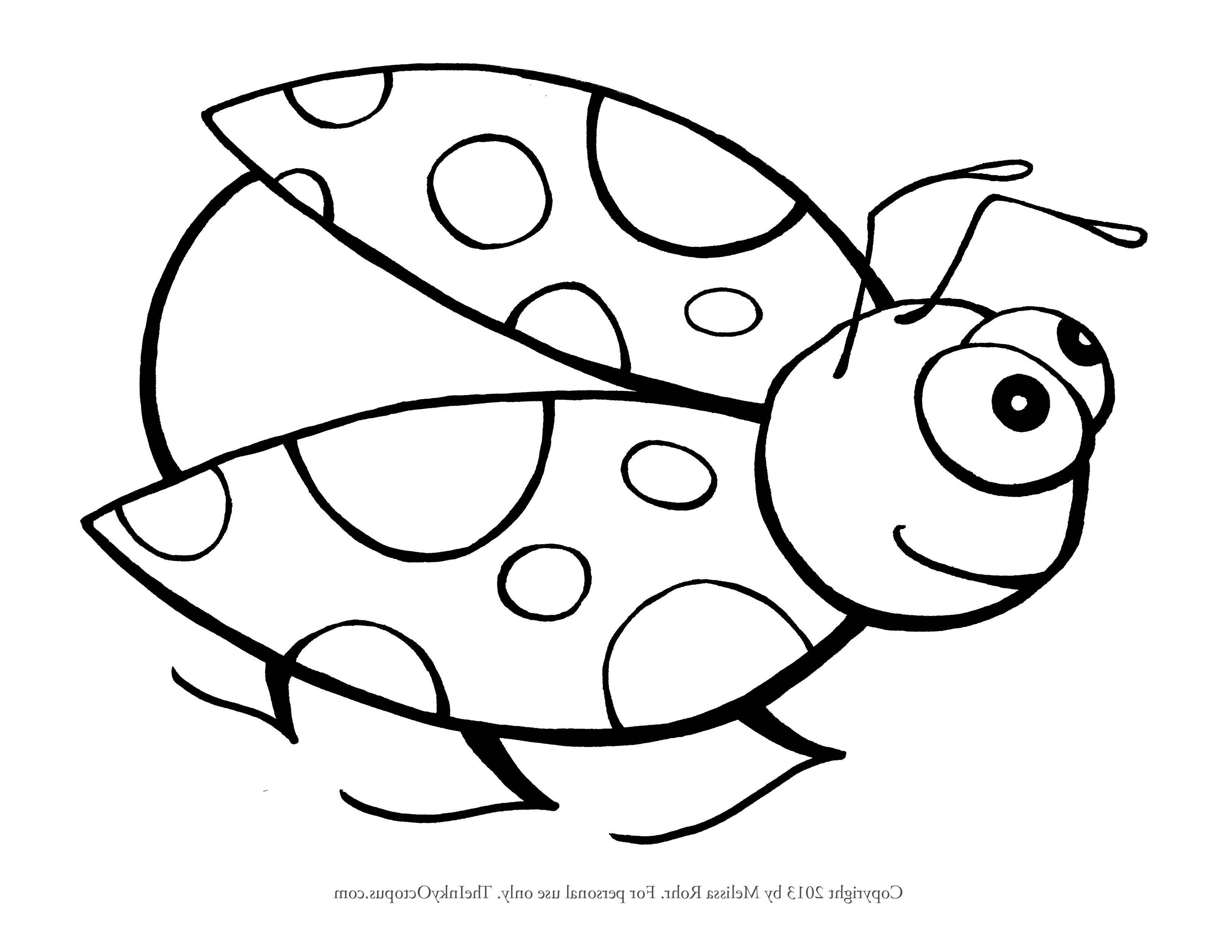 3300x2550 Cute Ladybug Coloring Page Free Printable Pages Brilliant