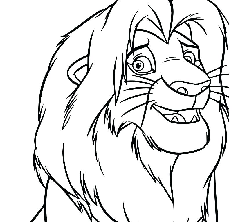 820x768 Lion Face Coloring Page Lion Face Coloring Page Hand Drawn Doodle