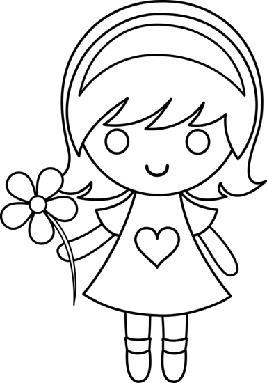 384x550 Shining Design Little Girl Coloring Pages 10 Characters Printable