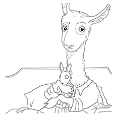Cute Llama Coloring Pages
