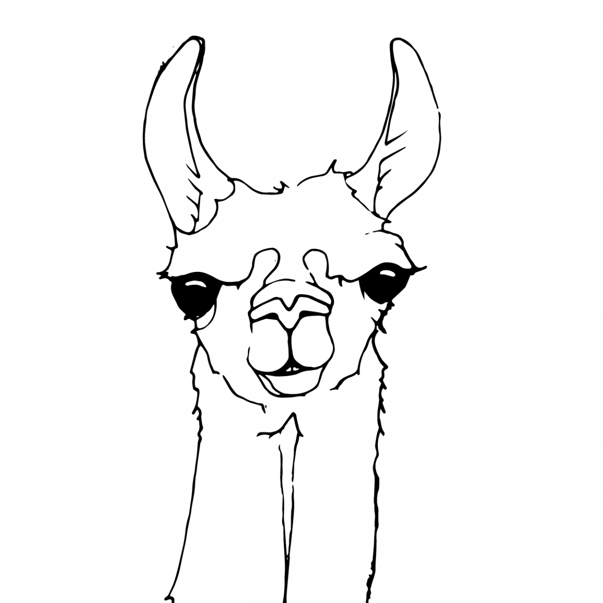 1224x1224 Llama Coloring Pages Printable Coloring Pages