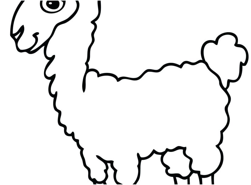 827x609 Llama Coloring Pages
