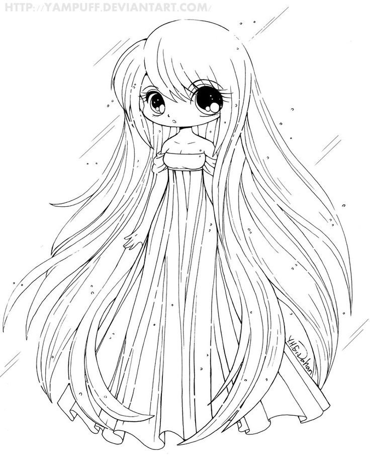 Cute Manga Coloring Pages