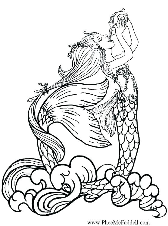 558x750 Little Mermaid Coloring Page Printable Printable Coloring Mermaid