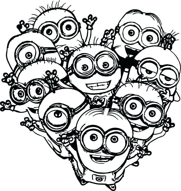 618x655 Despicable Me 2 Minions Coloring Pages To Print Minion Bob Minion