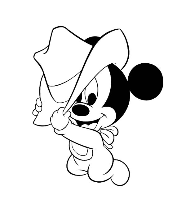 600x686 Cute Mickey Mouse Coloring Pages