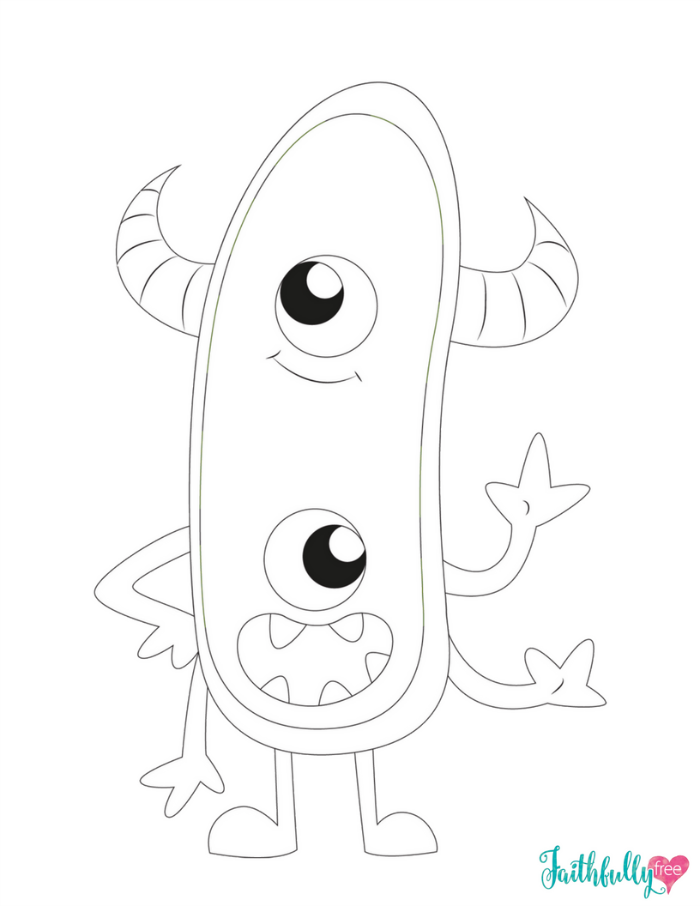 700x906 Monster Coloring Pages {Free Printables} Faithfully Free