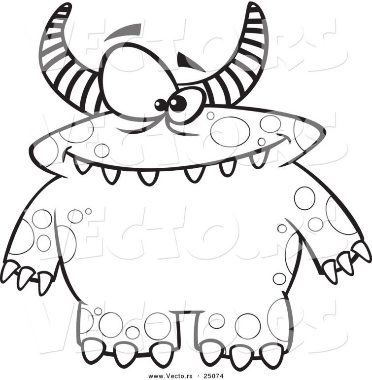 755x770 Monsters Coloring Pages Printable Devans Monster Bday Party