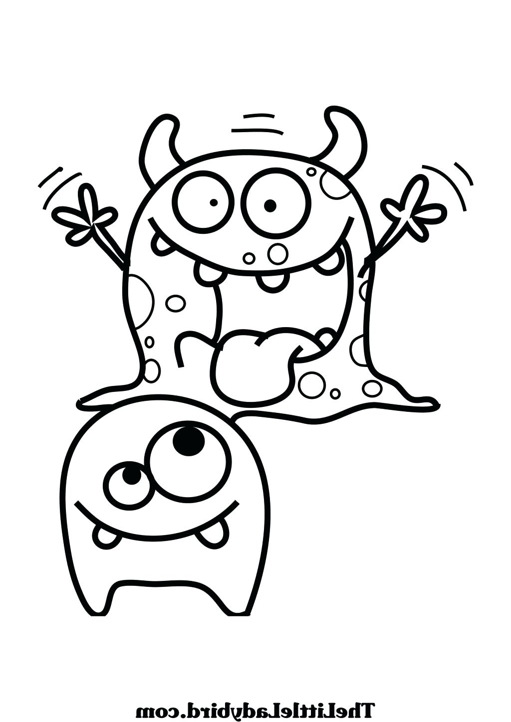 1024x1448 Coloring Pages Cute Monsters Printable Coloring For Kids 2018