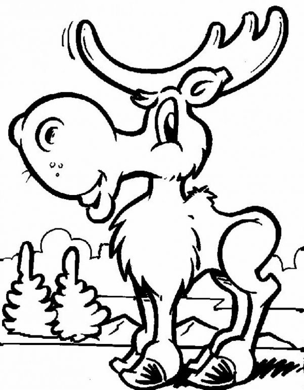 601x770 Cute Moose Coloring Pages Fantasy Coloring Page