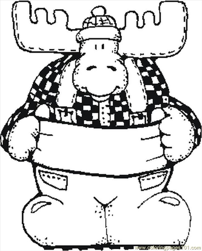 650x806 Christmas Moose Coloring Pages