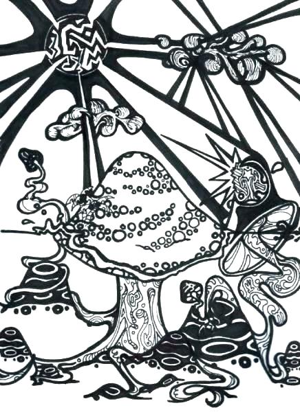 436x600 Trippy Mushroom Coloring Pages Mushroom Coloring Pages Mushroom