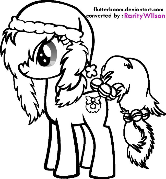 650x700 My Little Pony Christmas Coloring Pages