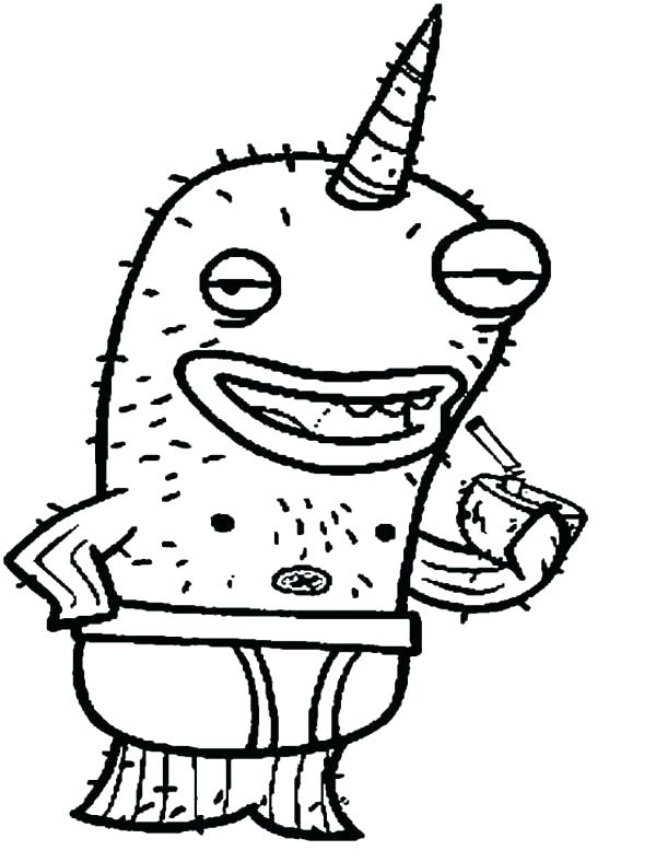 600x788 Narwhal Coloring Pages Coloring Pages Narwhal Coloring Page