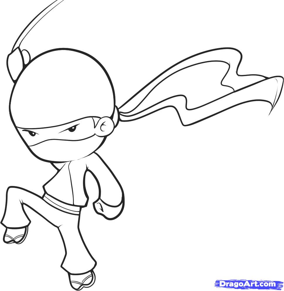 969x995 Ninja Drawing