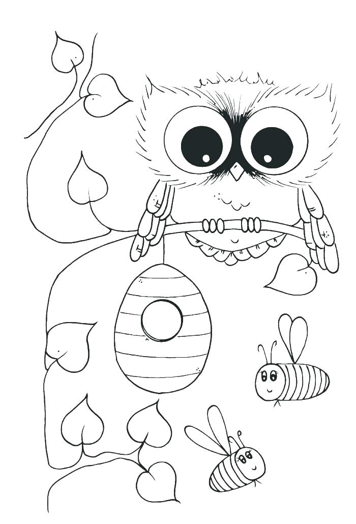 700x1030 Cartoon Owl Coloring Pages Free Owl Coloring Pages Cute Owl