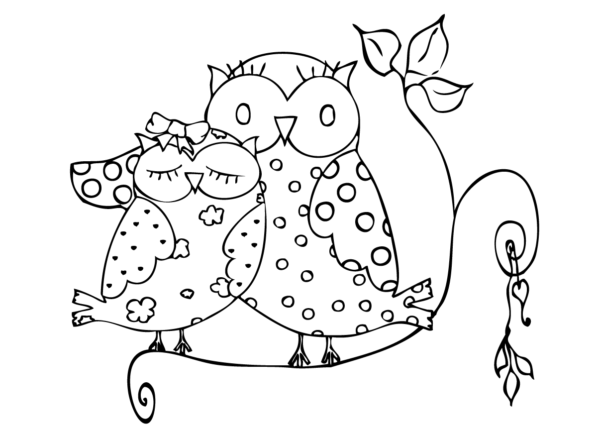 1200x872 Cute Owl Coloring Pages To Print Images Color